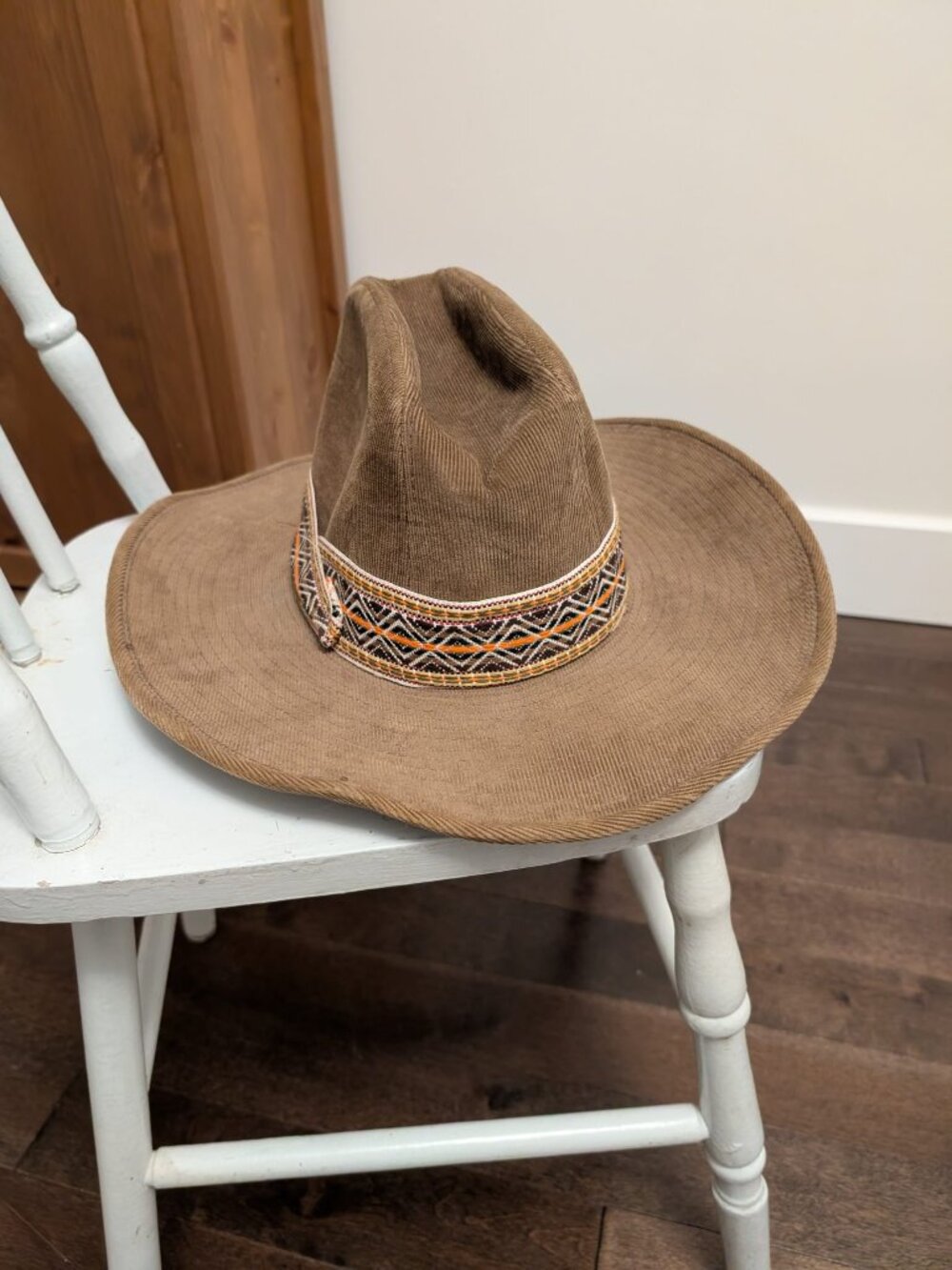 Vintage Lanning Corduroy Cowboy Hat Mens Medium Western Festival 1990s